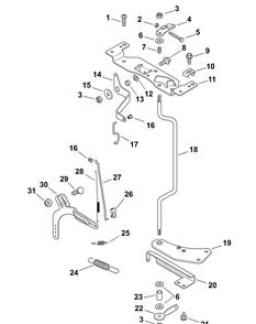 Kohler Cv750-0028 Engine Controls Diagram and Parts List for M60-KH 53AH8CT6050-30HP-OHV Cub Cadet Lawn Tractor